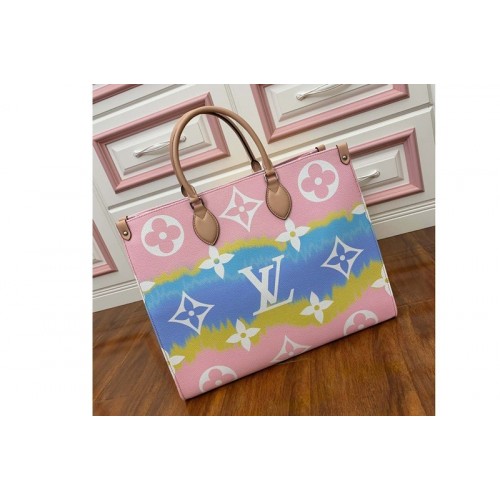 Louis Vuitton M45119 Escale Onthego GM tote bag Pastel Pink Monogram Canvas