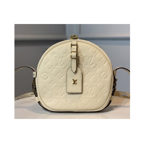 Louis Vuitton M45276 Boite Chapeau Souple MM handbag in Cream Monogram Empreinte leather