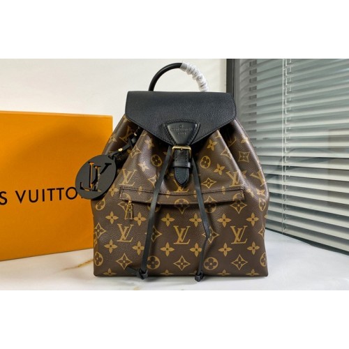 Louis Vuitton M45515 Montsouris PM backpack In Monogram canvas and cowhide leather