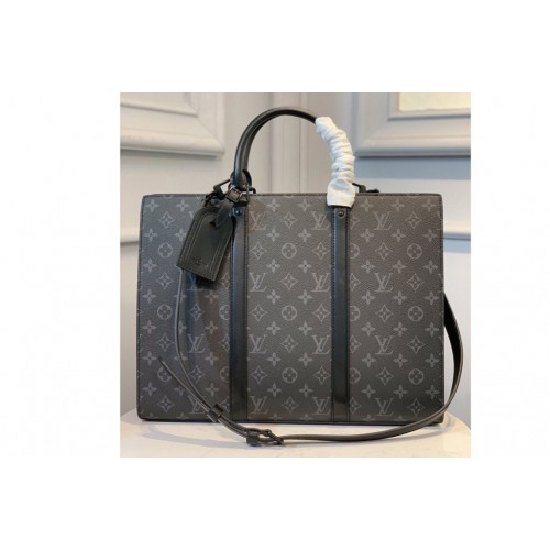 Louis Vuitton M45265 Sac Plat Horizontal Zipper bag in Monogram Eclipse Canvas