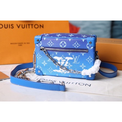 Louis Vuitton M45433 Mini Soft Trunk in Blue Monogram Canvas