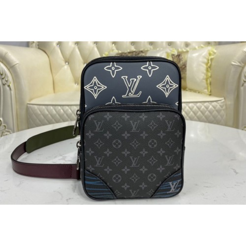Louis Vuitton M45439 Amazone Sling Bag in Monogram Eclipse coated canvas and cowhide leather
