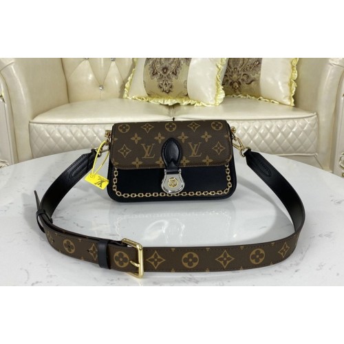 Louis Vuitton M45559 Neo Saint Cloud in Monogram canvas with smooth black leather