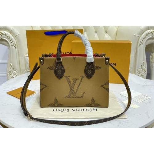 Louis Vuitton M45653 Onthego PM tote bag in Monogram and Monogram Reverse coated canvas