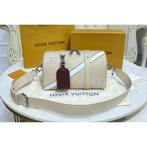 Louis Vuitton M45757 City Keepall Bag in Beige Calf Leather
