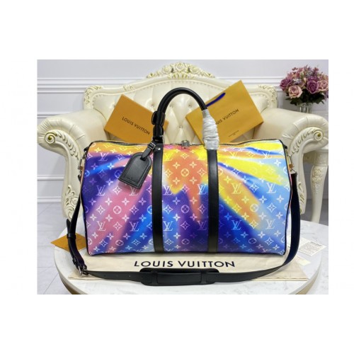 Louis Vuitton M45942 Keepall Bandoulière 50 Bag in Monogram Sunset canvas