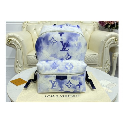Louis Vuitton M45760 Discovery Backpack in Monogram Watercolor Blue coated canvas