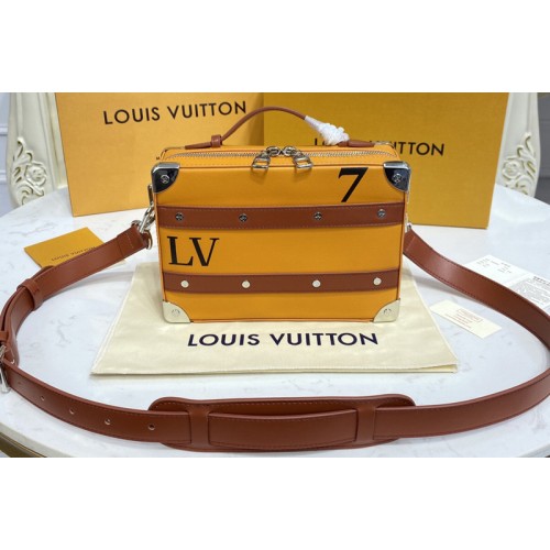 Louis Vuitton M45785 LVxNBA Handle Trunk bag in Orange Leather