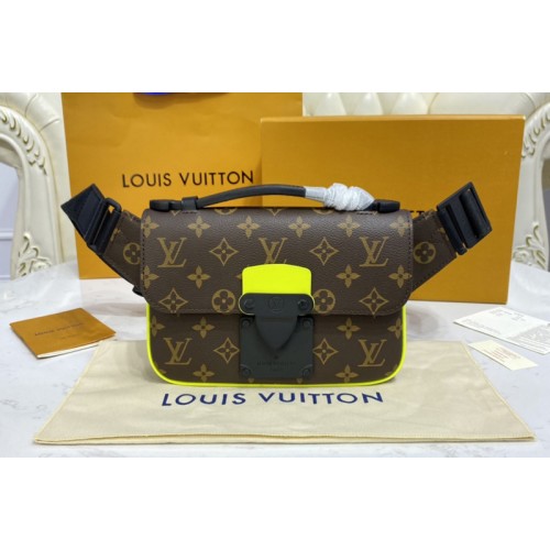 Louis Vuitton M45864 S Lock Sling Bag in Monogram Macassar coated canvas