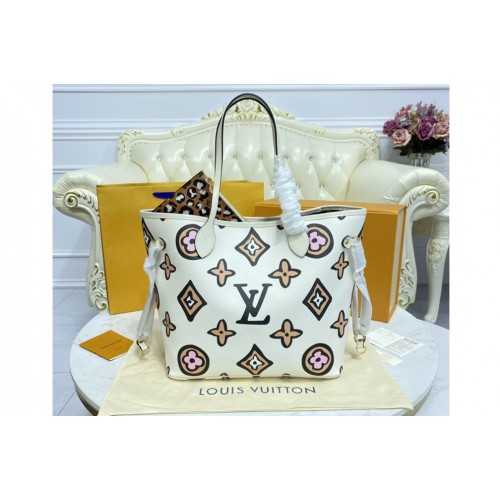Louis Vuitton M45819 Neverfull MM tote bag in Cream Autres Toiles Monogram