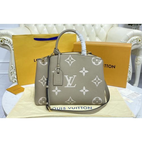 Louis Vuitton M45842 Grand Palais tote bag in Grey Beige Monogram Empreinte Leather