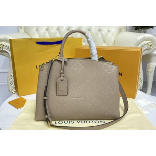 Louis Vuitton M45833 Grand Palais tote bag in Tourterelle Gray Monogram Empreinte Leather
