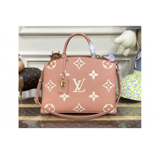 Louis Vuitton M45842 Grand Palais tote bag in Pink Cream Monogram Empreinte leather