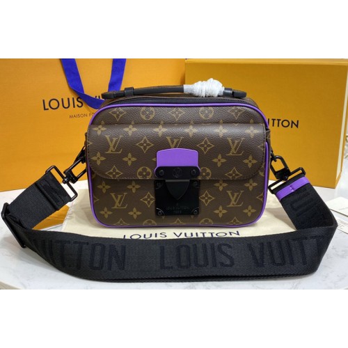 Louis Vuitton M45863 S Lock Messenger Bag in Monogram Macassar canvas With Purple