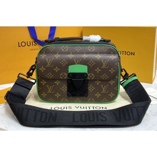 Louis Vuitton M45863 S Lock Messenger Bag in Monogram Macassar canvas With Green