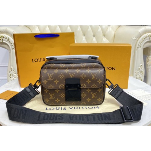 Louis Vuitton M45806 S Lock Messenger Bag in Monogram Macassar canvas Louis Vuitton M45806 S Lock Messenger Bag in Monogram Macassar canvas