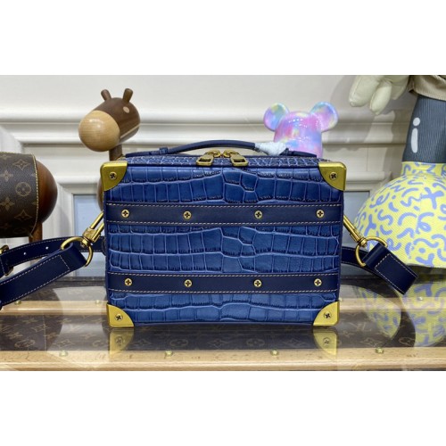 Louis Vuitton N80347 Handle Trunk bag in Croco Denim Crocodilian leather