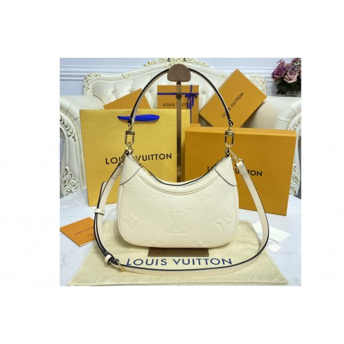 Louis Vuitton M46099 Bagatelle mini hobo Bag in Beige Monogram Empreinte leather