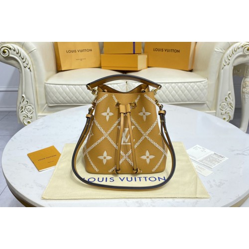 Louis Vuitton M46029 NeoNoe bucket bag in Brown Beige Monogram Empreinte Leather