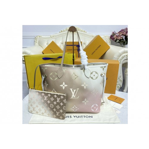 Louis Vuitton M59859 Neverfull MM tote bag in Sunset Kaki Monogram canvas