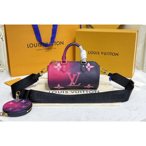 Louis Vuitton M59860 Papillon BB handbag in Midnight Fuchsia Monogram canvas