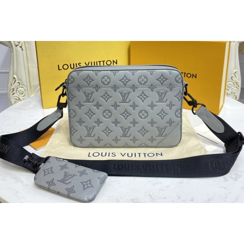 Louis Vuitton M46104 Duo Messenger bag in Gray Monogram Shadow leather