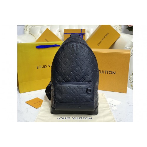 Louis Vuitton M46107 Racer Slingbag in Black Monogram Shadow leather