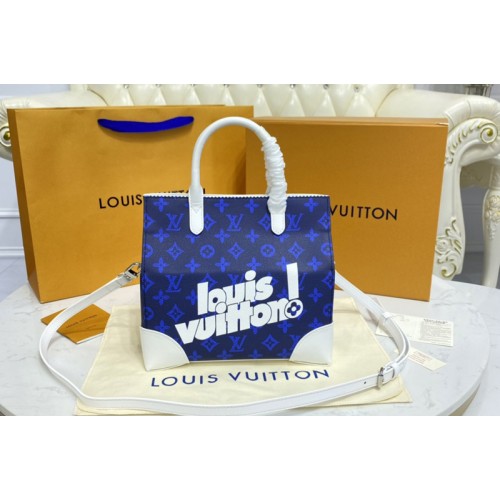 Louis Vuitton M46113 Carry It bag in Blue Monogram Reverse