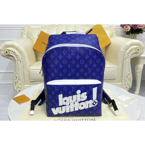 Louis Vuitton M46118 Trio Backpack handbag in Blue vintage Monogram canvas