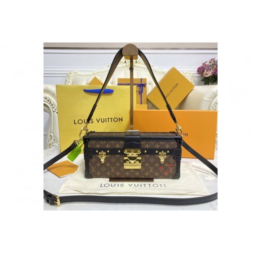 Louis Vuitton M46120 Petite Malle East-West Bag in Monogram Canvas