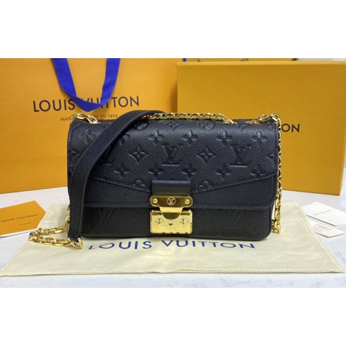 Louis Vuitton M46127 Marceau chain handbag in Black Monogram Empreinte Leather