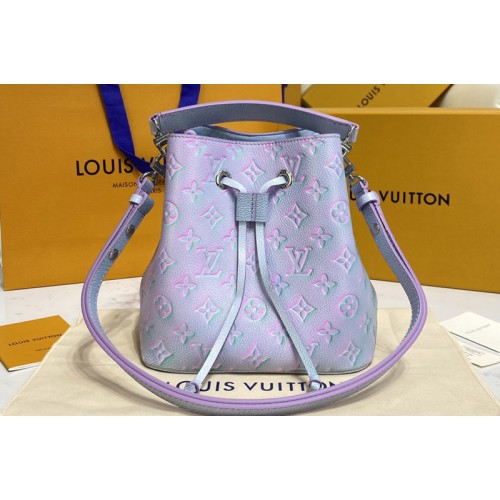 Louis Vuitton M46173 NeoNoe BB bucket bag in Purple Monogram Empreinte leather
