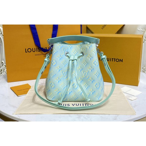 Louis Vuitton M46173 NeoNoe BB bucket bag in Green Monogram Empreinte leather