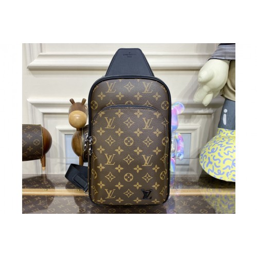 Louis Vuitton M46327 Avenue Slingbag Bag in Monogram Macassar coated canvas