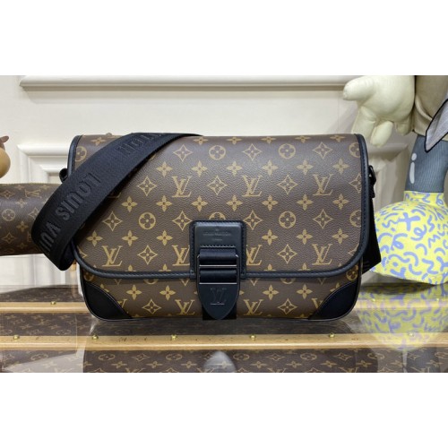 Louis Vuitton M46328 Archy Messenger MM bag in Monogram Macassar coated canvas