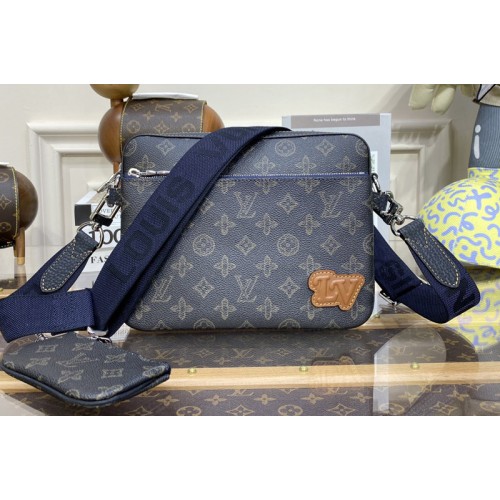 Louis Vuitton M46340 Trio Messenger bag in Dark Green Monogram coated canvas
