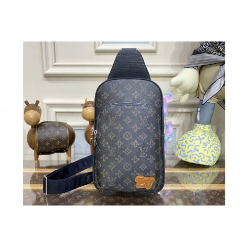 Louis Vuitton M46344 Avenue Sling Bag NM in Dark Green Monogram coated canvas