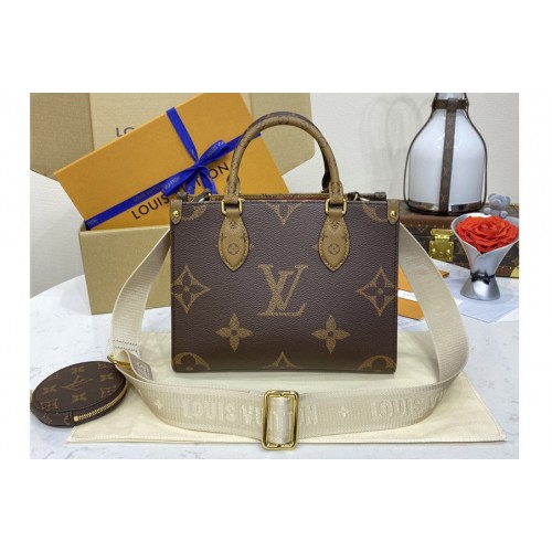 Louis Vuitton M46373 OnTheGo PM tote Bag in Monogram and Monogram Reverse coated canvas