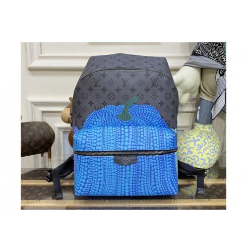 Louis Vuitton M46440 LVxYK Discovery Backpack in Monogram Eclipse Reverse coated canvas with colorful Pumpkin print