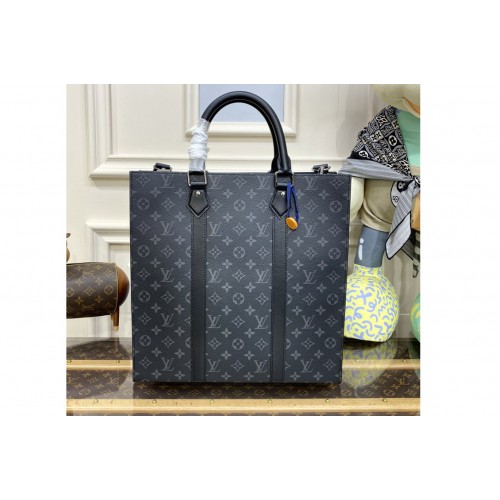 Louis Vuitton M46452 Sac Plat tote Bag in Monogram Eclipse coated canvas