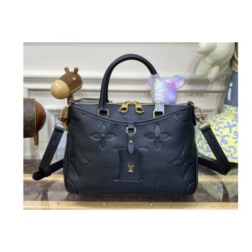 Louis Vuitton M46488 Trianon PM tote Bag in Black Monogram Empreinte leather