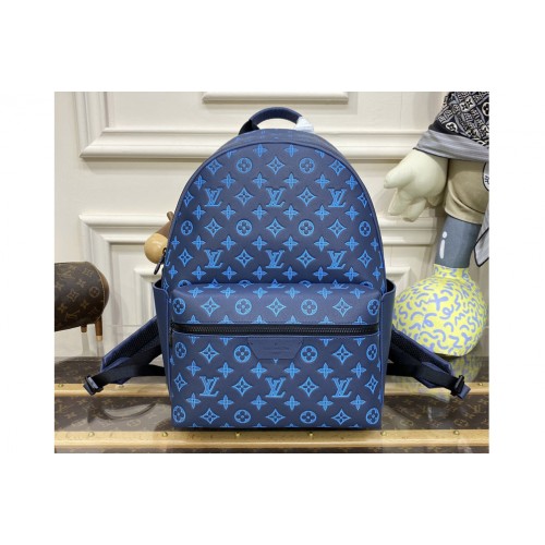 Louis Vuitton M46557 Discovery Backpack in Blue Calf leather