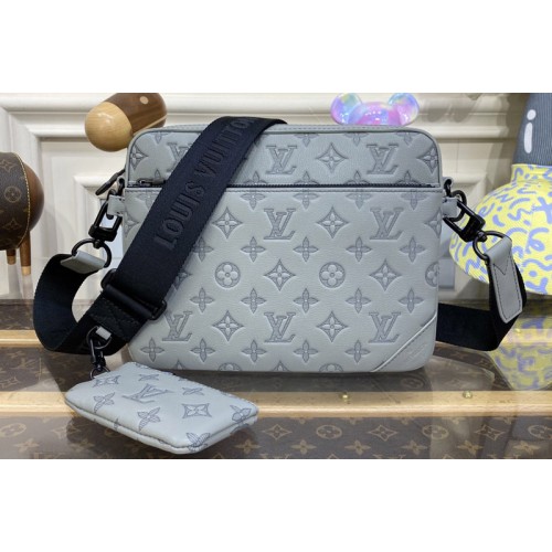 Louis Vuitton M46603 Trio Messenger Bag in Anthracite Gray Calf leather