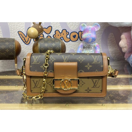 Louis Vuitton M46757 Dauphine East West Bag in Monogram and Monogram Reverse coated canvas