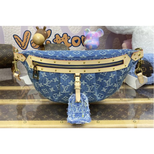 Louis Vuitton M46837 High Rise bumbag in Denim Blue Monogram Denim canvas