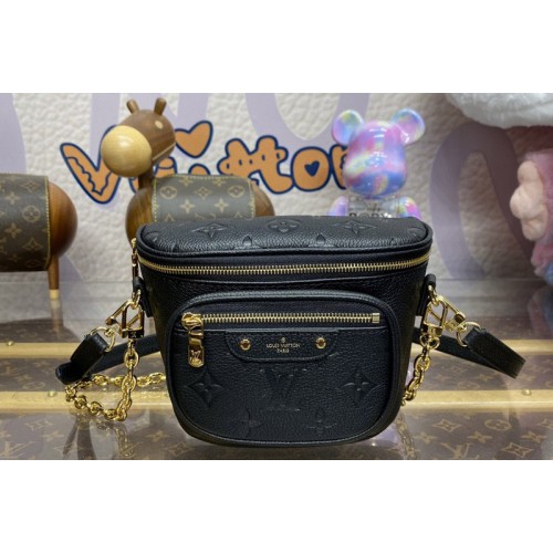 Louis Vuitton M46917 Mini Bumbag in Black Monogram Empreinte Leather Louis Vuitton M46917 Mini Bumbag in Black Monogram Empreinte Leather