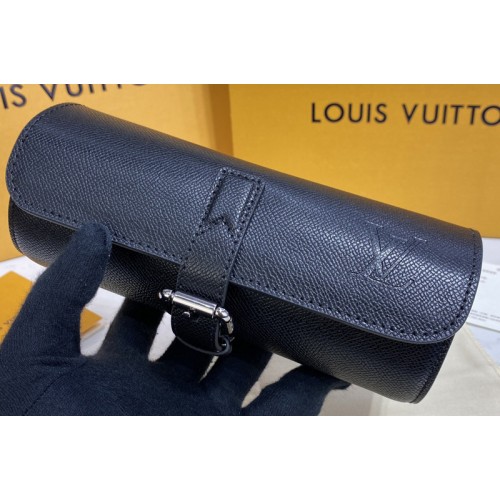 Louis Vuitton M32719 3 Watch Case in Taiga leather