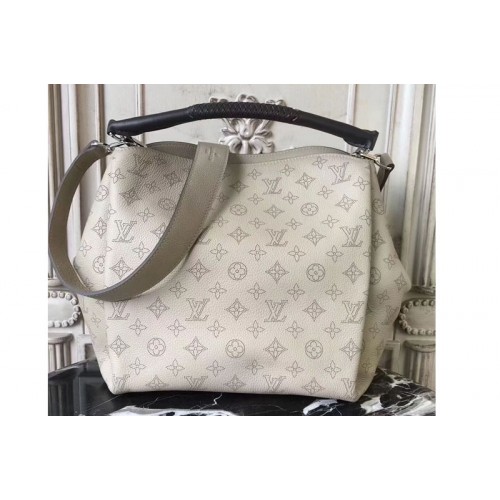 Louis Vuitton M50031 Babylone PM Bags in Gray Mahina Calfskin Leather