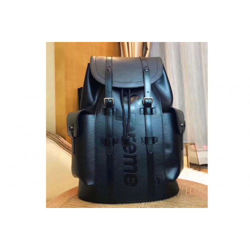Louis Vuitton M50159 Christopher PM Backpack in Black Epi Leather
