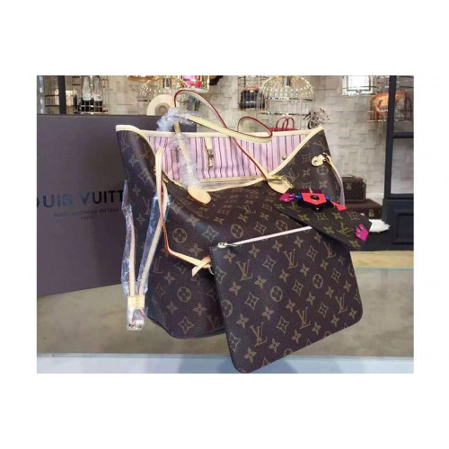 Louis Vuitton M50366 Neverfull MM Bag in Monogram Canvas